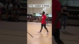 Kyrie Irving and Phil Handy teach wide base with moves  #shorts