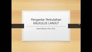 Pengantar Perkuliahan Kaljut