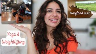GRWM | Maryland visit, weightlifting + yoga, & dinner :)