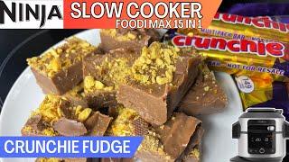 CRUNCHIE FUDGE *SLOW COOK* Creamy Chocolatey Fudge with Honeycomb pieces | NINJA FOODI Recipe