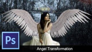 Adobe Photoshop CS6 - Angel Transformation [ Speed Art ]