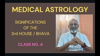 Medical Astrology: Class No.4 - Significations of the 3nd house - bhava.