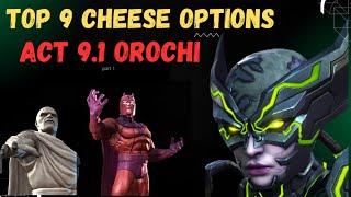 Top 9 Orochi CHEESE Counters |Act 9.1 Final boss| - Marvel Contest of Champions