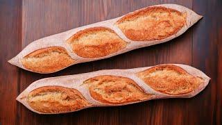 How to Make Beautiful, Crispy & Flavourful No-Knead Baguettes