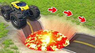 CAN A GIANT LAMBA FLY OVER A HUGE LAVA PIT IN GTA 5? - GTA 5 EXPERIMENT