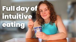 Full Day of Intuitive Eating as an Anxious Girly (eating enough is the key!)