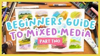 Preventing mixed media overwhelm & how to pick colours  How to use mixed media! Part 2