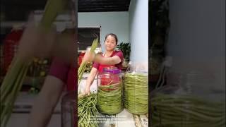 Process of filling large jars with green beans