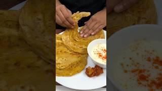 Aloo Lachha Paratha ASMR Cooking #shorts #food #recipe #streetfood #crunchytreats #asmr #alooparatha