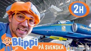 Blippi lär sig om flygplan på Flygmuseet | @BlippiSvenska | Pedagogiska videor för barn