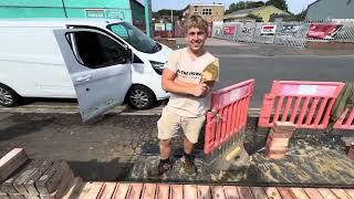 Day 2 with the old bricklayer wall repair and a visit from Al The Trowel and the nuss