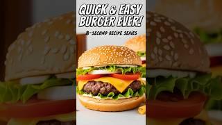 Hungry!? Try This Quick Burger Recipe! #8secondrecipeseries #hamburger #quickmeal #funfood #viralai
