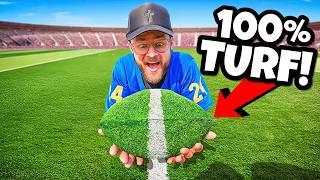 Playing Football with a Football Made of Turf! (Ft. YoBoy Pizza)