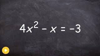 How to find the discriminant of a quadratic and label the solutions