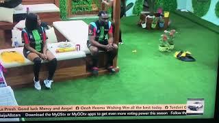 Angel and Ceec fight over Guinness task rehearsals.