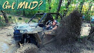 POLARIS RZR TURBO  MUDDING OFF-ROADING  in Arkansas CHICKS MUD 2!