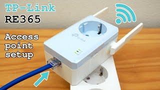 TP-Link RE365 Wi-Fi extender dual band • Access point mode installation and configuration