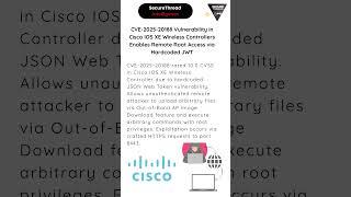 Critical CVE-2025-20188 Vulnerability in Cisco IOS XE Wireless Controllers