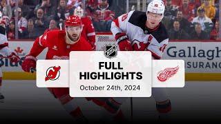 Devils at Red Wings | October 24, 2024 | NHL Full Game Highlights