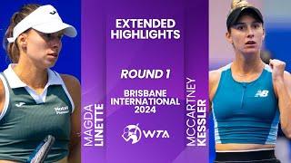 Magda Linette vs McCartney Kessler | R1 Brisbane International 2024 | WTA Highlights