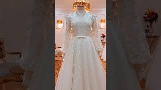 most beautiful white gown/full embroidery design/rida's fashion