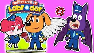  Angel vs Demon Sheriff Labrador  Sheriff Labrador DIY Paper ️ Make Quiet Book Sheriff Labrador