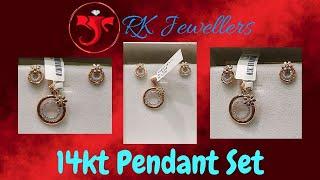 Beautiful and Trendy 14kt Rose Gold Pendant Set by RK Jewellers   Goa's best