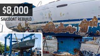 AMAZING! 8 Month Boat Transformation | Hurricane Damaged Sailboat | Sailing Wicked 13