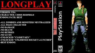 Resident Evil [USA] (PlayStation) - (Longplay - Chris Redfield | Best Ending Path)