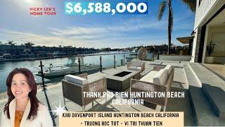 Step inside a $6,588,000 waterfront home in Davenport Island of Huntington Harbour| Huntington Beach