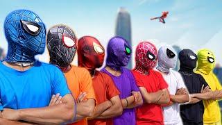 What If ALL COLOR SPIDER-MAN In 1 House ??? ( Colorful SuperHero Movie )