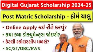 Post Matric Scholarship 2024-25 Online અરજી ફોર્મ શરૂ | Digital Gujarat Scholarship 2024 SC/ST/OBC