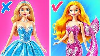 From Barbie to Mermaid ‍️ | Amazing Doll Gadgets & Crafts for Epic Makeovers!