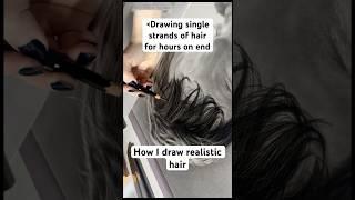So satisfying (drawing realistic hair) #drawing #draw #art #photorealism