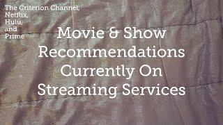 Staying Inside? Here Are Some Movie and Show Recommendations