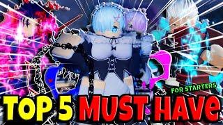 Top 5 MUST HAVE Starter Units | Anime Vanguards