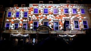 Christmas Video Mapping - Jolly's Department Store - Bath UK Xmas Lights Turn On