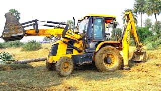 Jcb 3dx Eco export backhoe working on mud sonalika tractor trolley loading l gadi video l Jcb