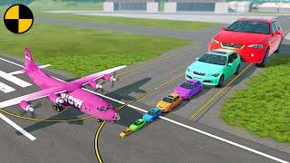 Big & Small Cars vs Plane  BeamNG.Drive