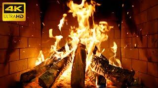  COZY FIREPLACE AMBIENCE with RELAXING FLAMES and GENTLE WOOD POPS for SILENT CHRISTMAS NIGHTS