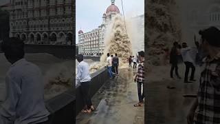 Mumbai Gateway of India & Taj Hotel Heavy Rain ️ | Monsoon in Mumbai | #rain #mumbai #tajhotal