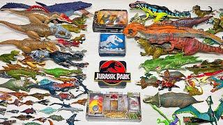 100 Jurassic World Toys vs Jurassic Park Dinosaurs! Mosasaurus Scorpios Rex Spinosaurus T-Rex