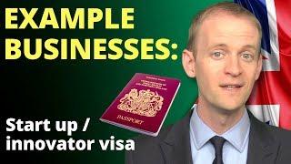 Innovator / start-up visas: EXAMPLE BUSINESSES  ️