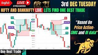 Live Nifty intraday trading | Bank nifty live trading | Live options trading | 3rd Dec 2024 dhan