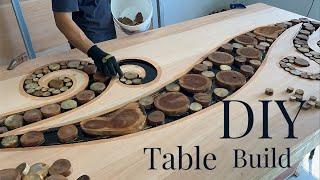 Unique Dining Table Full Build w/ Epoxy