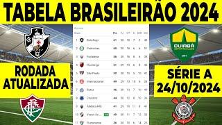 TABELA SÉRIE A 2024 HOJE | TABELA DO BRASILEIRÃO 2024 ATUALIZADA | CLASSIFICAÇÃO BRASILEIRÃO 2024