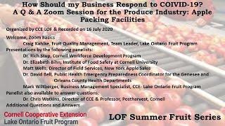 How Should my Business Respond to COVID-19? A Q & A Zoom Session for Apple Packing Facilities