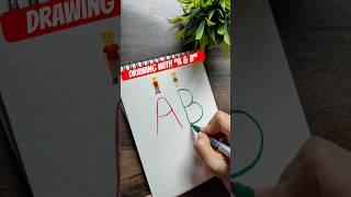  Cute A & B Letter Art | Creative Letter Drawing | Adorable Couple Sketch  #shorts