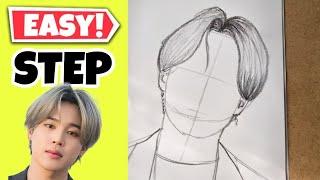 BTS Park Jimin drawing || How to draw BTS Park Jimin