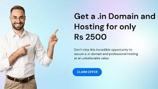 Nick Vlogs | Get a .in Domain and Hosting for only Rs 2500